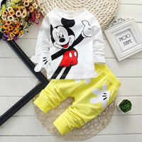 Baby Boys Clothes Set Cartoon Long Sleeved Tops + Pants 2PCS Outfits Kids Bebes Clothing Childrens Jogging Suits