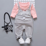 baby girls clothes sets fashion suit T-shirt + pants suit baby girls outside wear  sports suit clothing sets