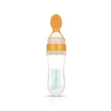 New Solid Baby Feeding Bottle Cup With Spoon Food Supplement Rice Cereal Bottles Squeeze Spoon Milk Safety Silicone Baby Bottle
