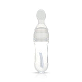 New Solid Baby Feeding Bottle Cup With Spoon Food Supplement Rice Cereal Bottles Squeeze Spoon Milk Safety Silicone Baby Bottle