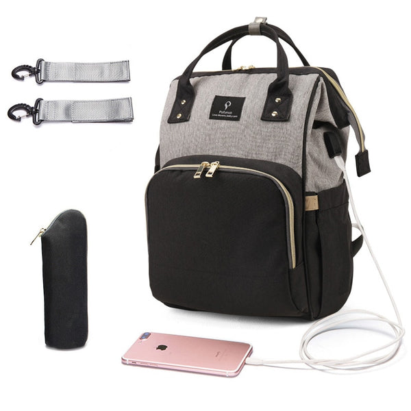 Bag USB Large Capacity Nappy Bag Waterproof Maternity Travel Backpack Designer Nursing Bag Baby Care Stroller Handbag New