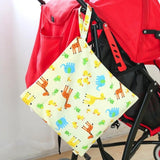 Reusable Baby Stroller Storage Hanging Bag Waterproof Cloth Diaper Bags Wet Dry Handle Nappy Wetbags Baby Stroller Accessories