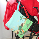 Reusable Baby Stroller Storage Hanging Bag Waterproof Cloth Diaper Bags Wet Dry Handle Nappy Wetbags Baby Stroller Accessories