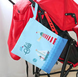 Reusable Baby Stroller Storage Hanging Bag Waterproof Cloth Diaper Bags Wet Dry Handle Nappy Wetbags Baby Stroller Accessories