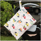 Baby 30*40cm Diaper Bag Infant Waterproof Reusable Wet Dry Bag Print Pocket Nappy Bag Travel Single Layer Diaper Bag with Zipper