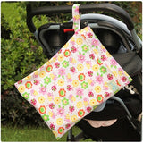 Baby 30*40cm Diaper Bag Infant Waterproof Reusable Wet Dry Bag Print Pocket Nappy Bag Travel Single Layer Diaper Bag with Zipper
