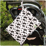 Baby 30*40cm Diaper Bag Infant Waterproof Reusable Wet Dry Bag Print Pocket Nappy Bag Travel Single Layer Diaper Bag with Zipper