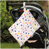 Baby 30*40cm Diaper Bag Infant Waterproof Reusable Wet Dry Bag Print Pocket Nappy Bag Travel Single Layer Diaper Bag with Zipper