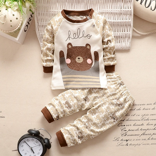Baby Boy Clothes Cotton Baby Girl T-shirt+Pants Infant Clothes 2pcs Suit