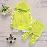 Baby Casual Tracksuit Children Boy Girl Cotton Zipper Jacket Pants 2Pcs/Sets Kids