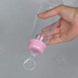 Spoon Silicone Training Rice Cereal Food Supplement Feeder Tableware Bottle Medicine Extrusion Tools