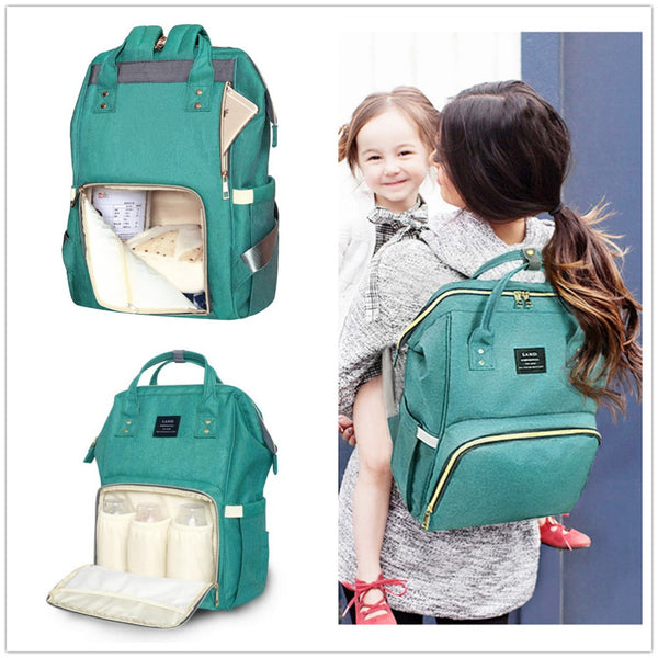 Mommy Diaper Bags Mother Large Capacity Travel Nappy Backpacks anti-loss zipper Baby Nursing Bags 26 colors MPB01