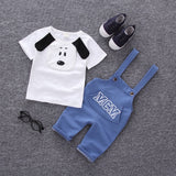 2019 Baby Clothing Cartoon Bear Short Sleeve T-Shirt + Workwear Pants