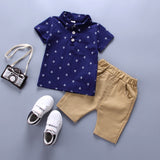 Clothing Sets Summer Baby Boys Clothes Suit Gentleman Style Wedding Shirt +Pants 2pcs Clothes for Boys Summer Set