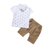 Clothing Sets Summer Baby Boys Clothes Suit Gentleman Style Wedding Shirt +Pants 2pcs Clothes for Boys Summer Set