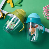350ML Baby Infant Bottle BPA Free Milk Feeding Bottle With Anti-Slip Handle & Cup Cover Water Juice Drinking Bottle