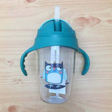 350ML Baby Infant Bottle BPA Free Milk Feeding Bottle With Anti-Slip Handle & Cup Cover Water Juice Drinking Bottle